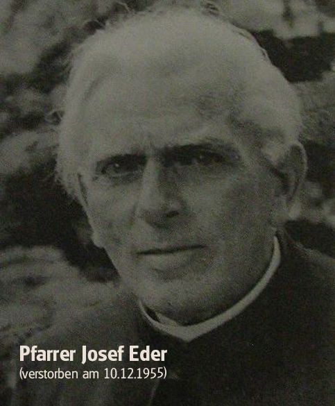 Schwarz-weiß Portrait Ehrenbürger Pfarrer Josef Eder verstorben am 10.12.1955