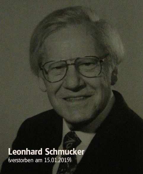 Schwarz-weiß Portrait Ehrenbürger Leonhard Schmucker verstorben am 15.01.2019