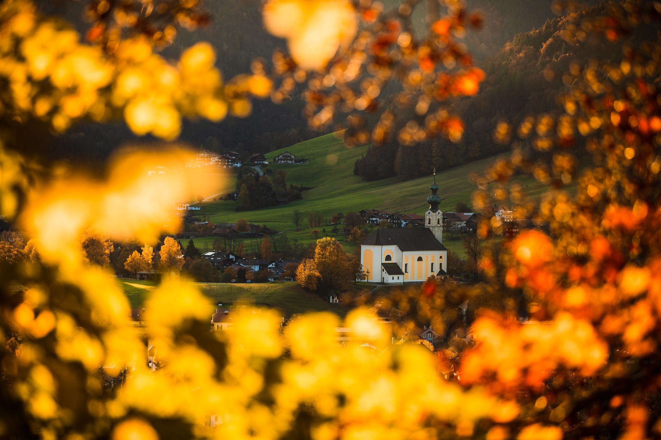 Herbstblick auf Ruhpolding